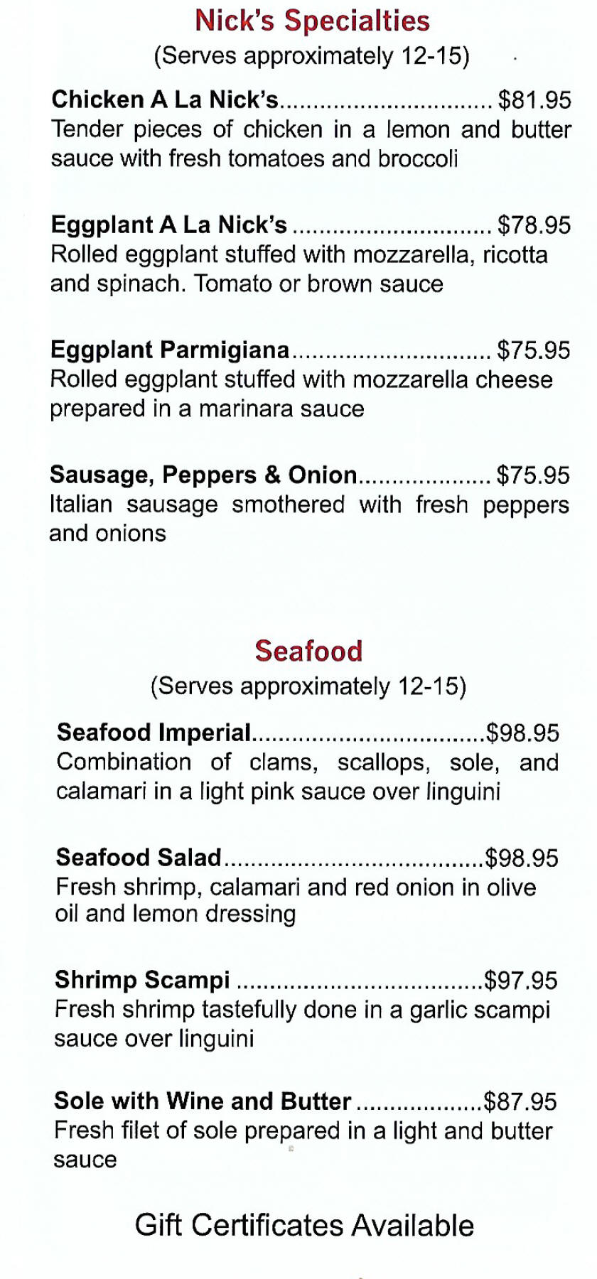 Nick's Restaurant and Pizza in Danbury, CT offering food, breakfast